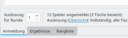 Auswahl der Runde, für die Ausgelost werden soll